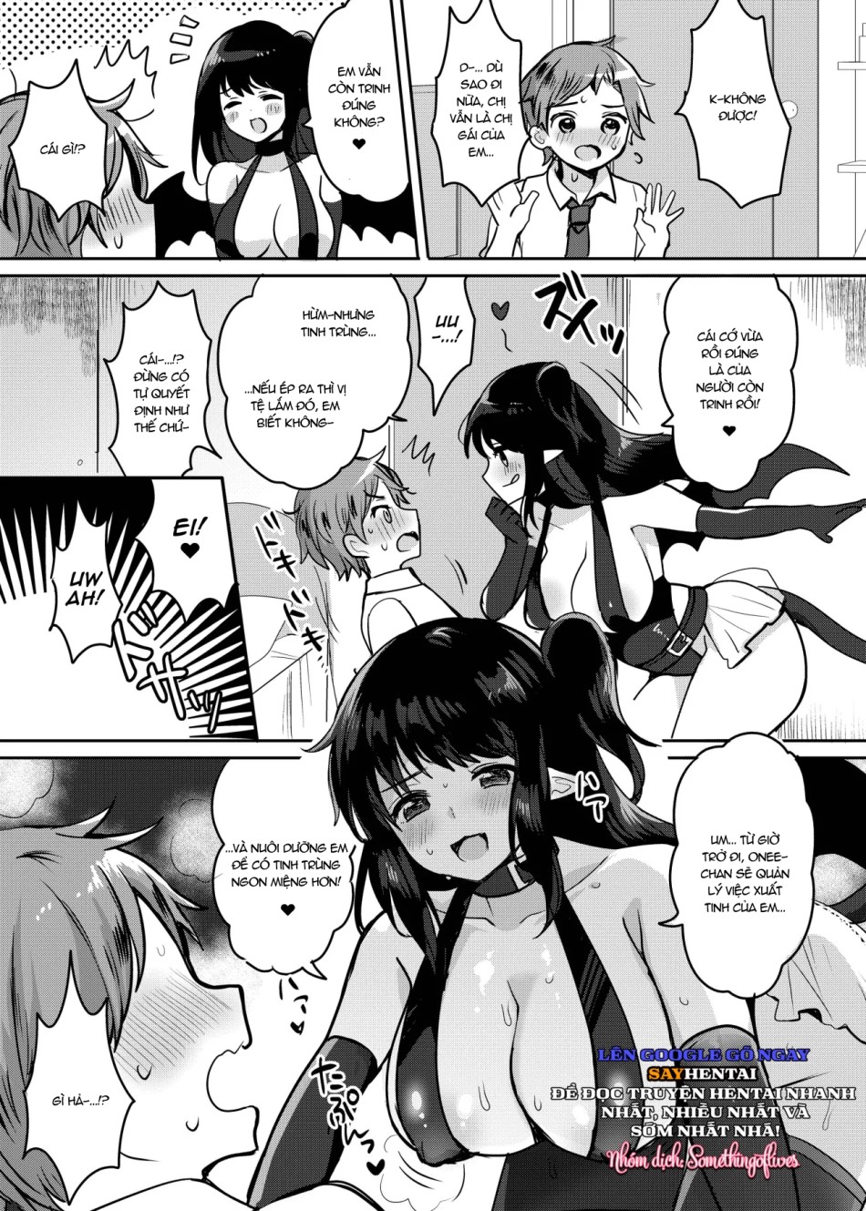 Chị gái là một Succubus dâm đãng. 