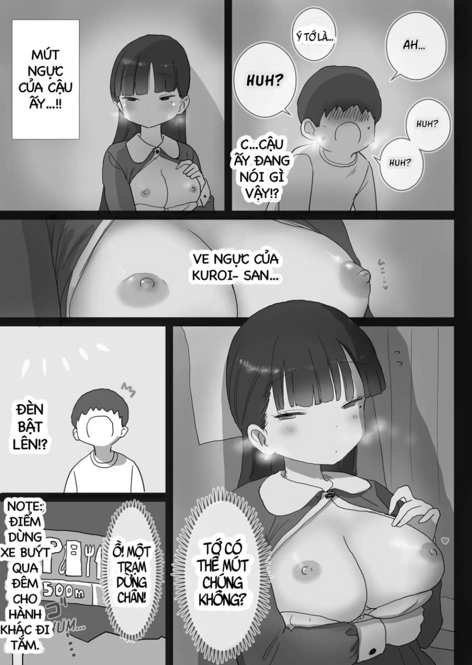 Yokou Bus Demo Kossori Nakadashi Sasete Kureru Classmate No Kuroi-San 