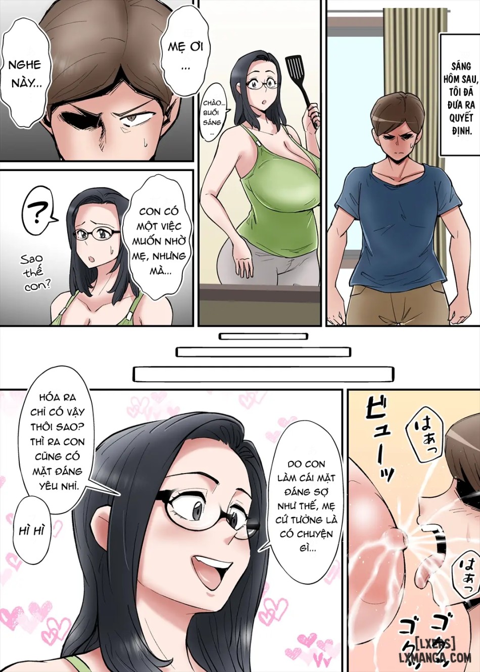Haha no Sango Oppai ni Miserarete 
