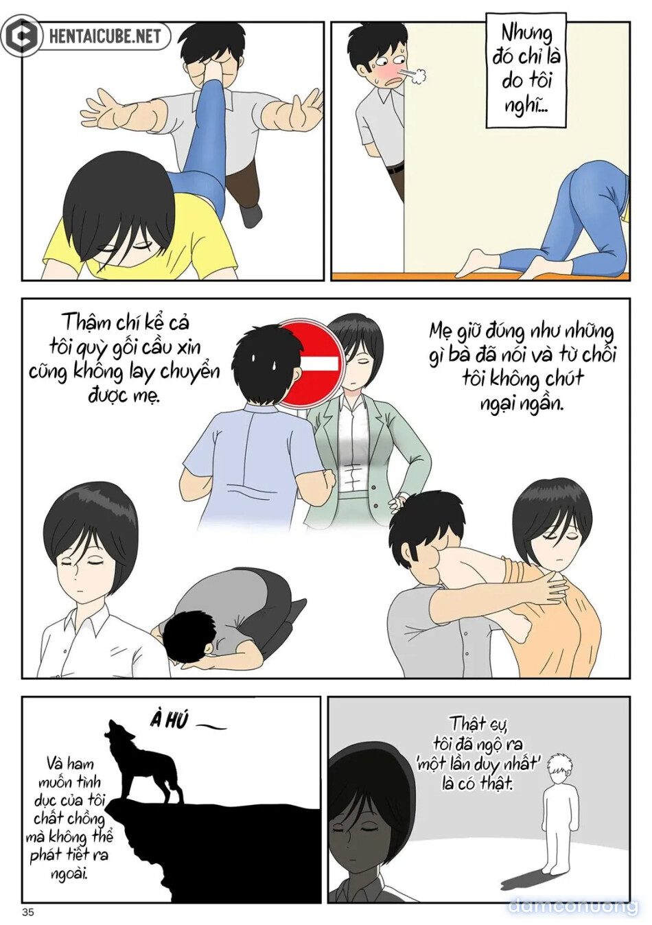 Bị mẹ phát hiện đang rình trộm thủ dâm [Onaneta Kaa-san; Masturbating to Mom] 