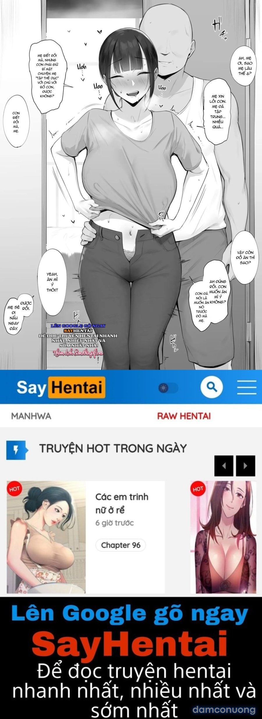 Ngoại tình với ông lão hàng xóm. 