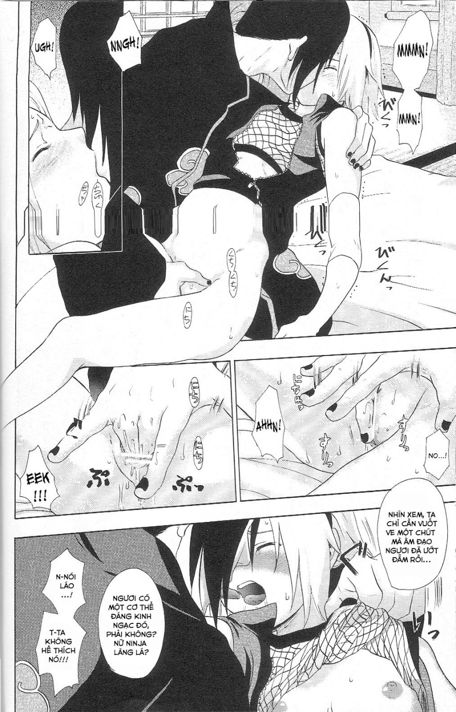 Naruto đứng nhìn cô bạn bị hiếp 