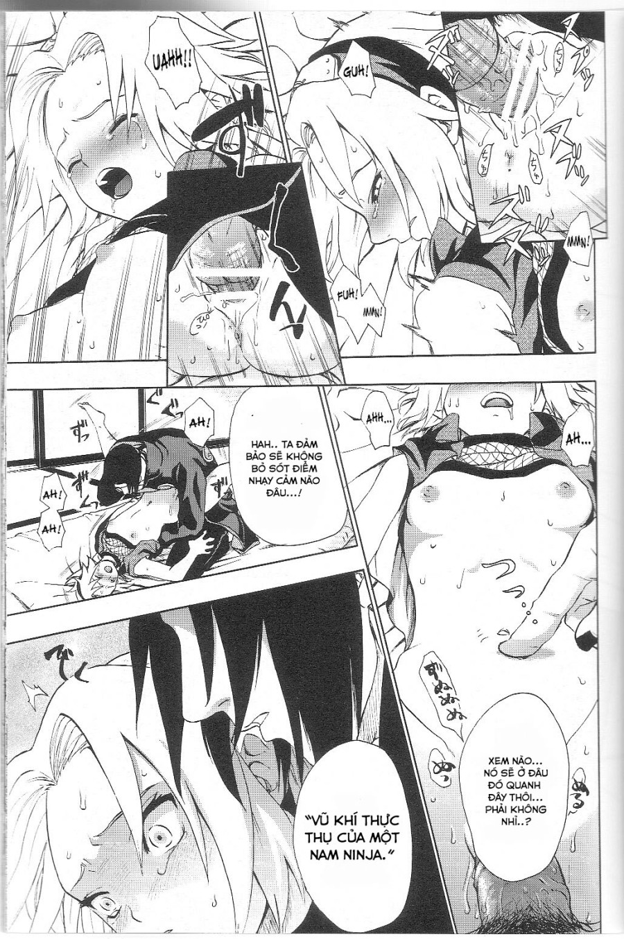Naruto đứng nhìn cô bạn bị hiếp 