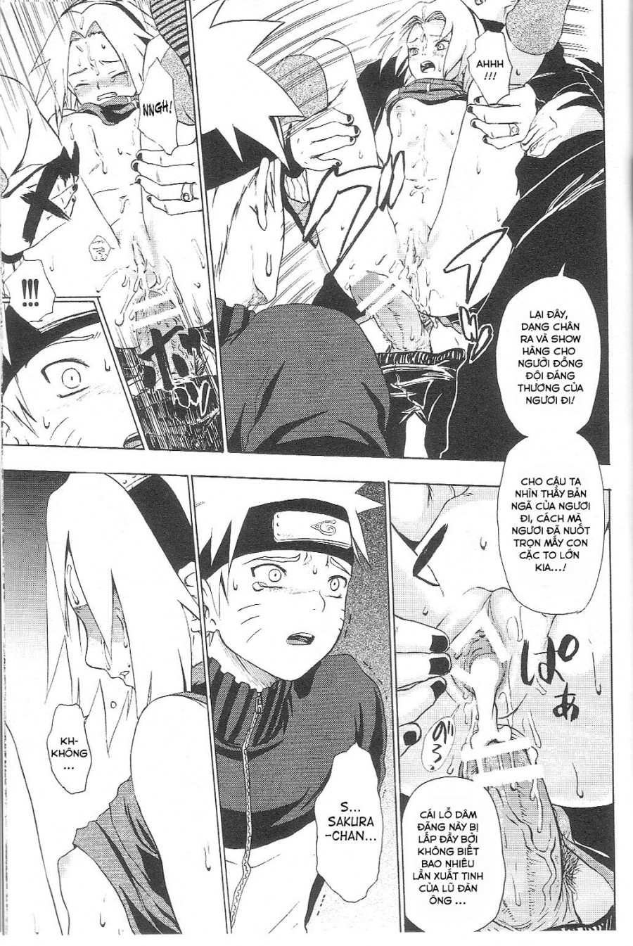 Naruto đứng nhìn cô bạn bị hiếp 