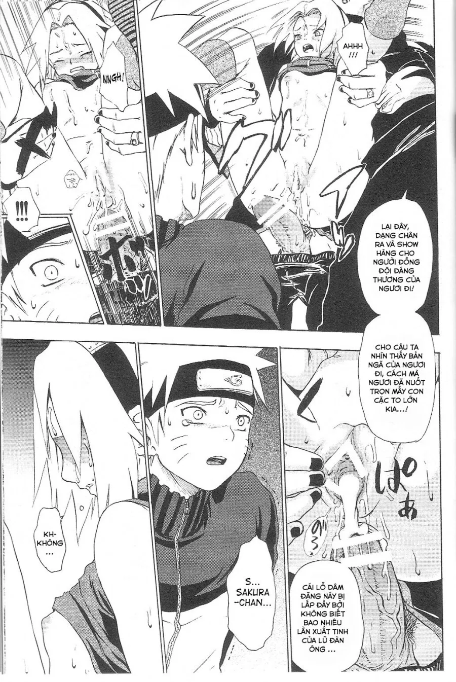 Naruto đứng nhìn cô bạn bị hiếp 