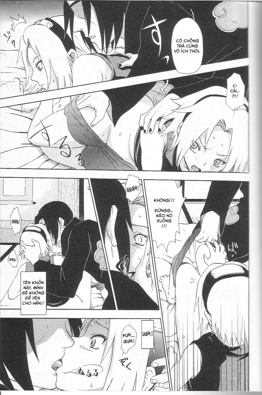 Naruto đứng nhìn cô bạn bị hiếp 