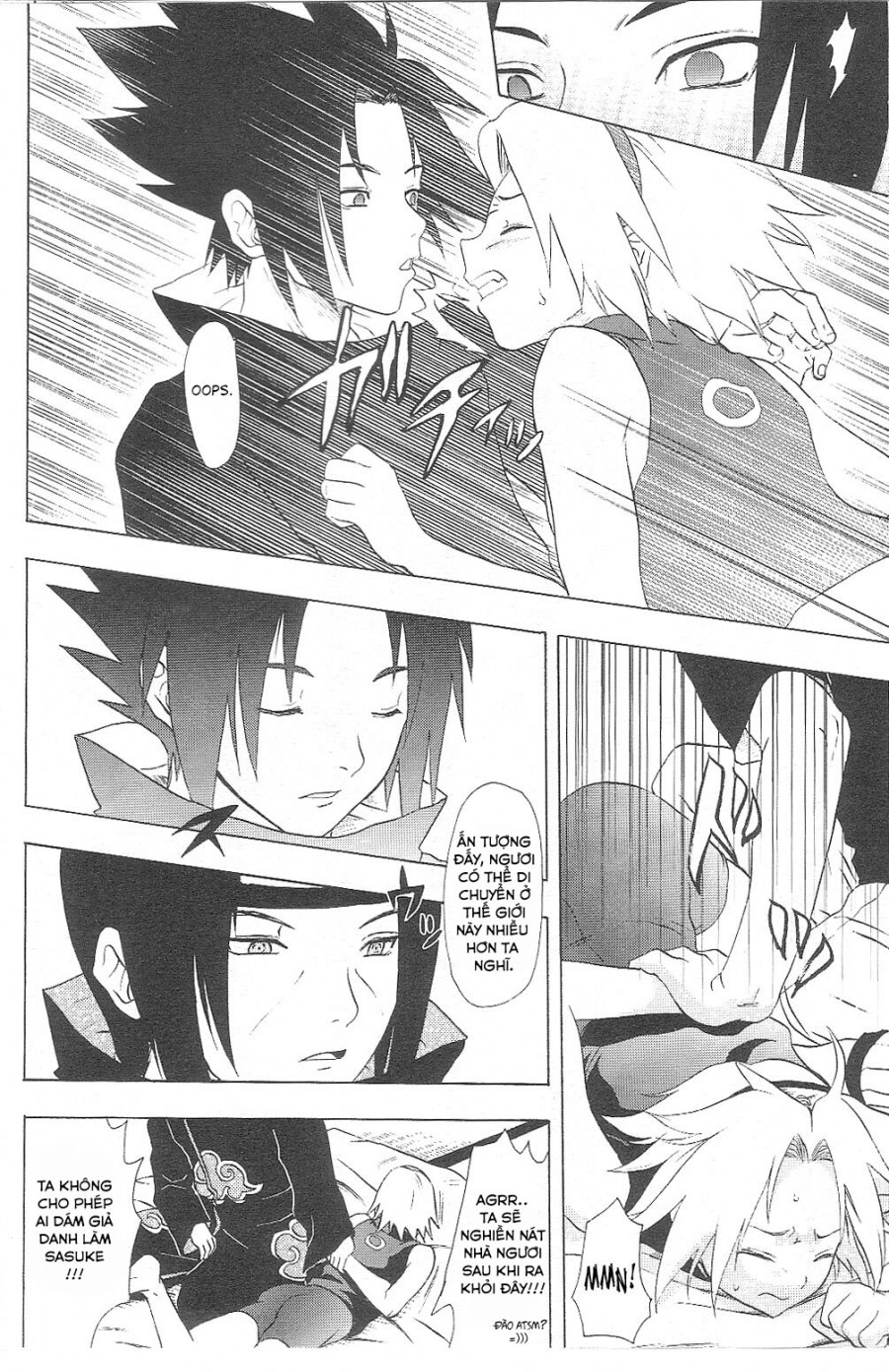 Naruto đứng nhìn cô bạn bị hiếp 