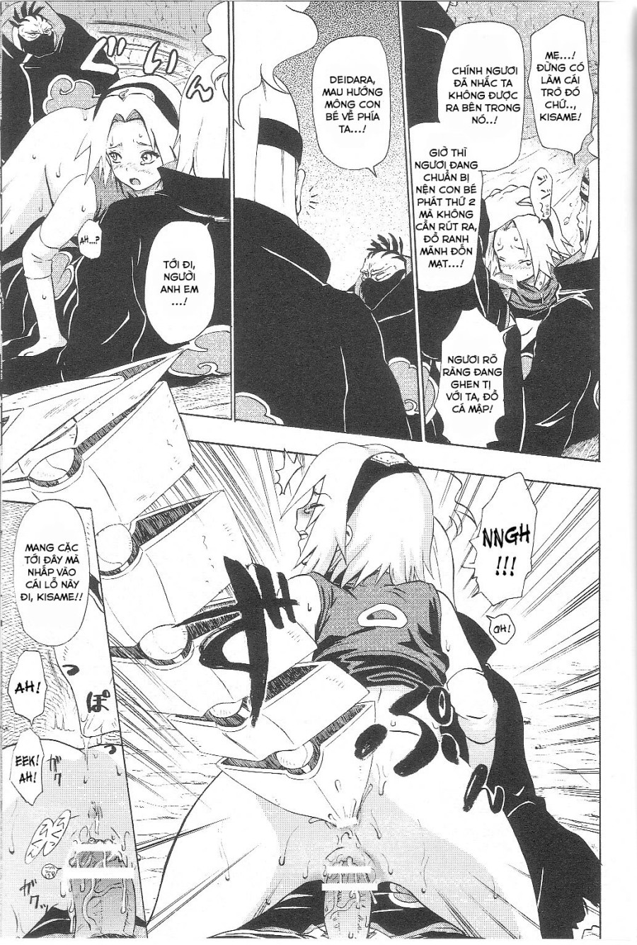 Naruto đứng nhìn cô bạn bị hiếp 