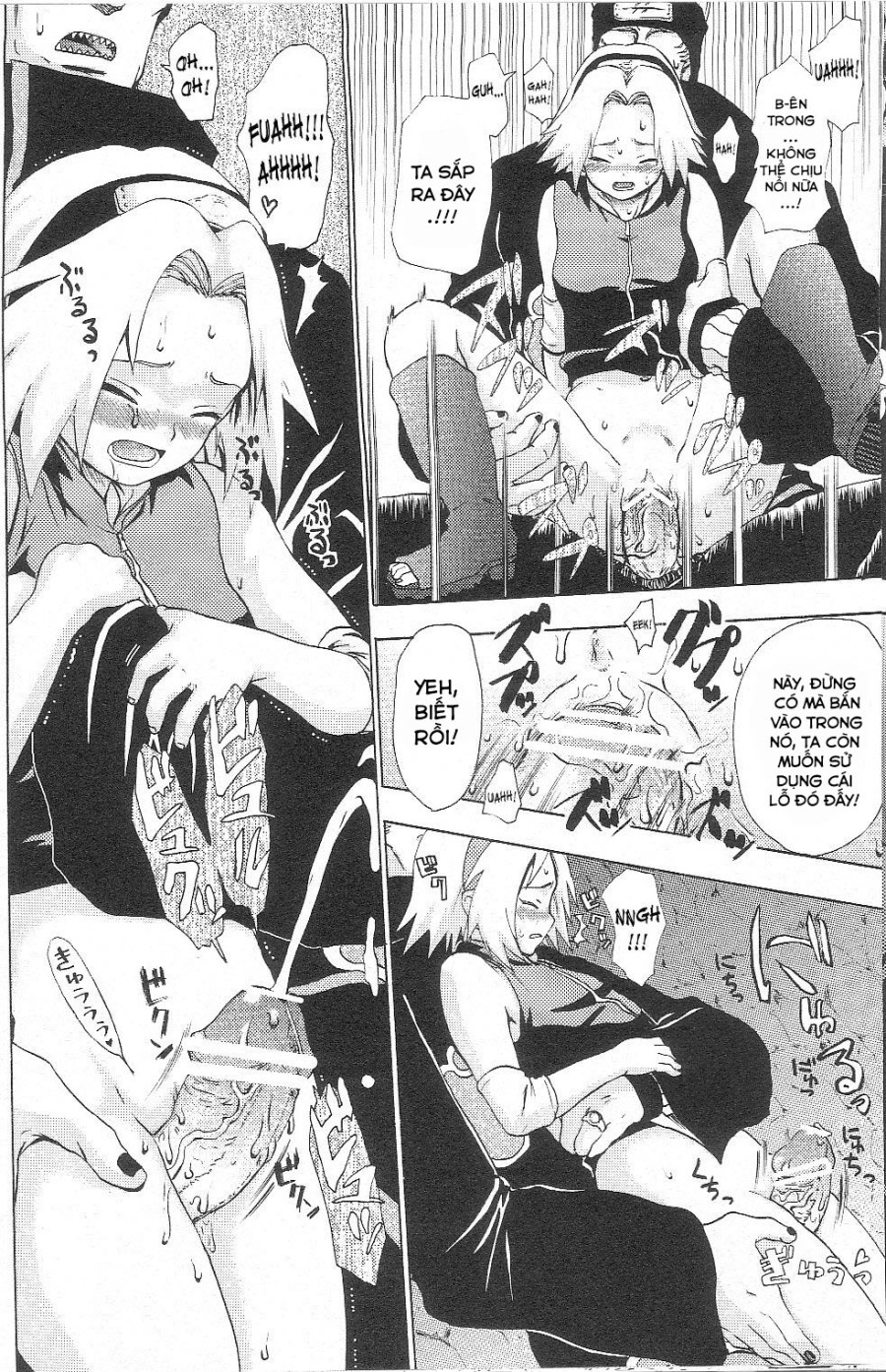 Naruto đứng nhìn cô bạn bị hiếp 