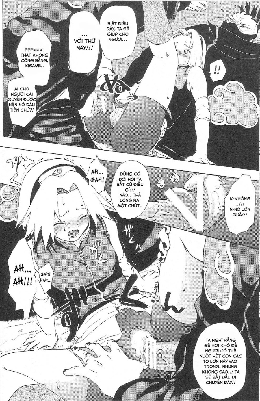 Naruto đứng nhìn cô bạn bị hiếp 