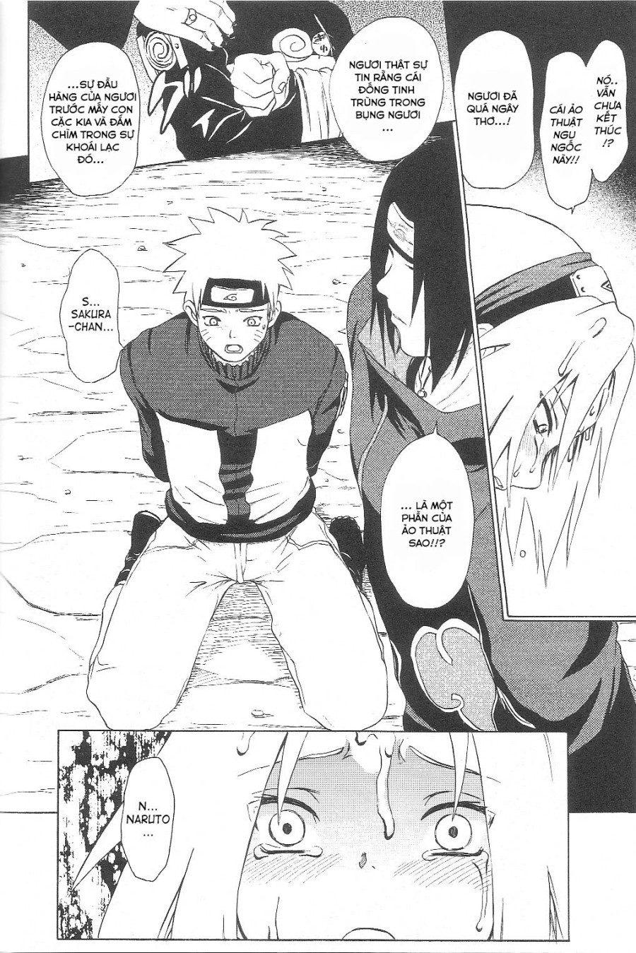 Naruto đứng nhìn cô bạn bị hiếp 