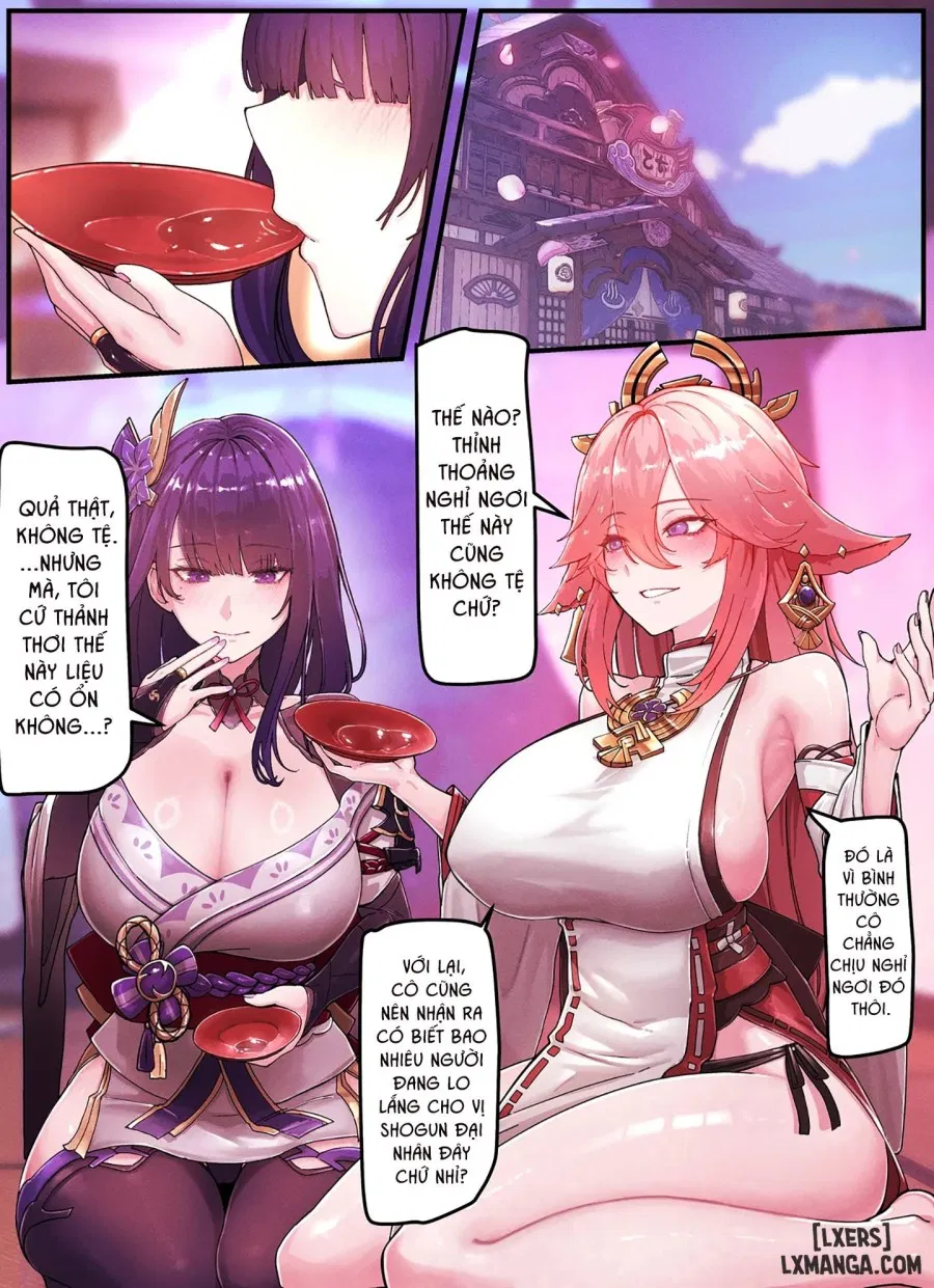 Teyvat Gravure - Raiden and Miko 