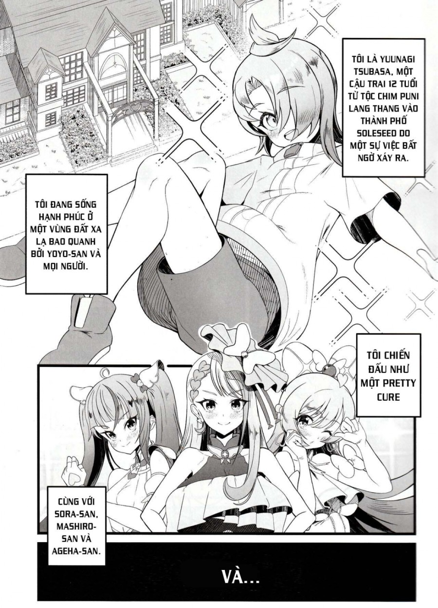Cure Wing tai Saimin Oji-san (Hirogaru Sky! Precure) 