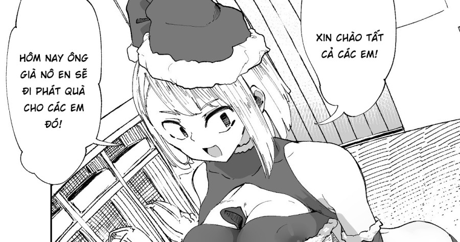 Chị trông trẻ đóng giả làm ông già Noel và lũ trẻ 