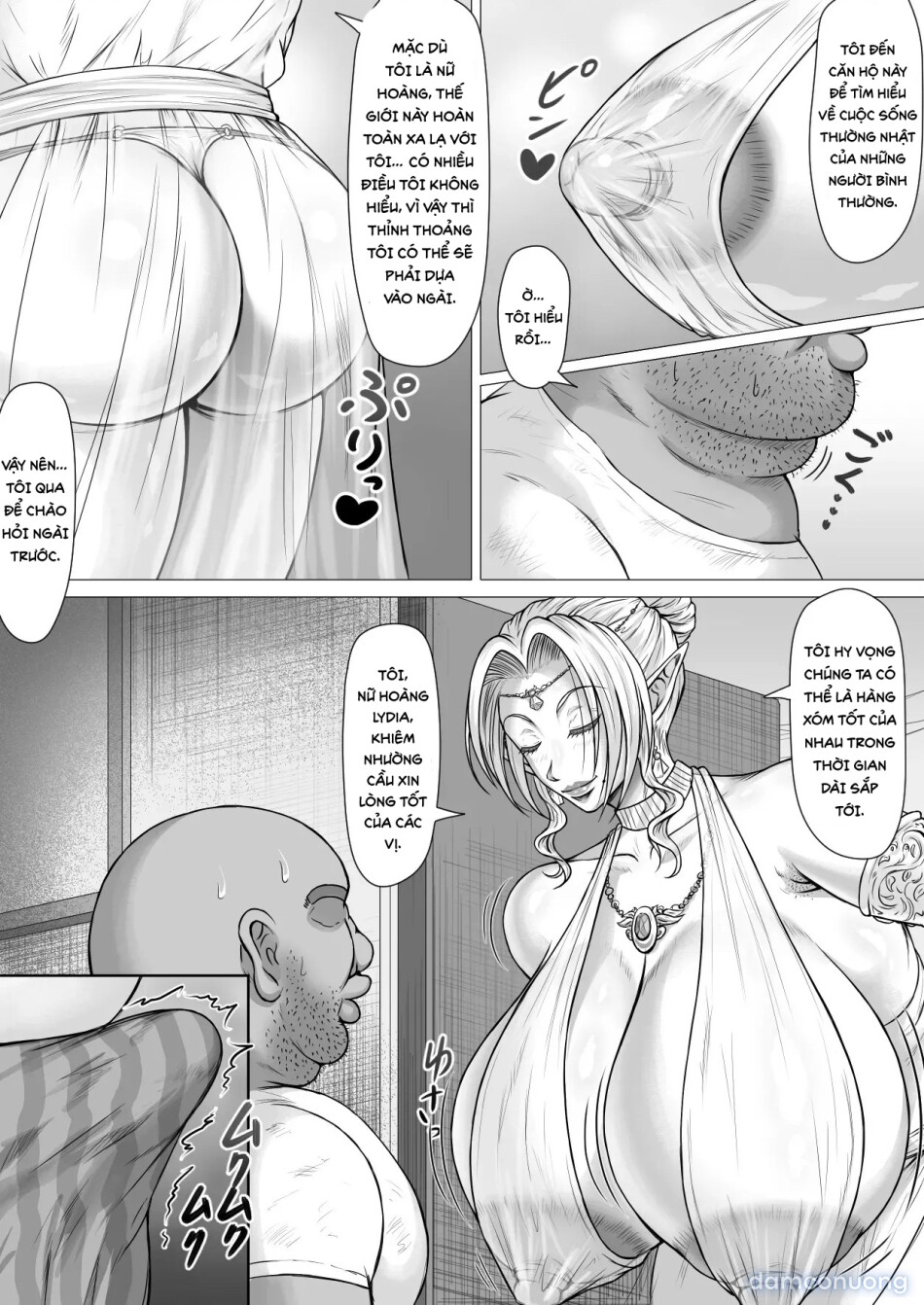 Tonari ni Koshite Kita Muchimuchi Elf no Oba-san 