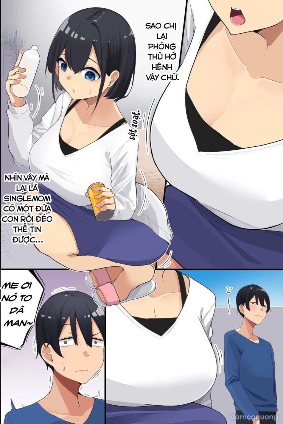 Otonari no Bakunyuu Oyako o Appli de Kouryaku! Seiso Na Miboujinzuma mo Muku na Seifuku Musume mo Ore ga Kowasu!! 