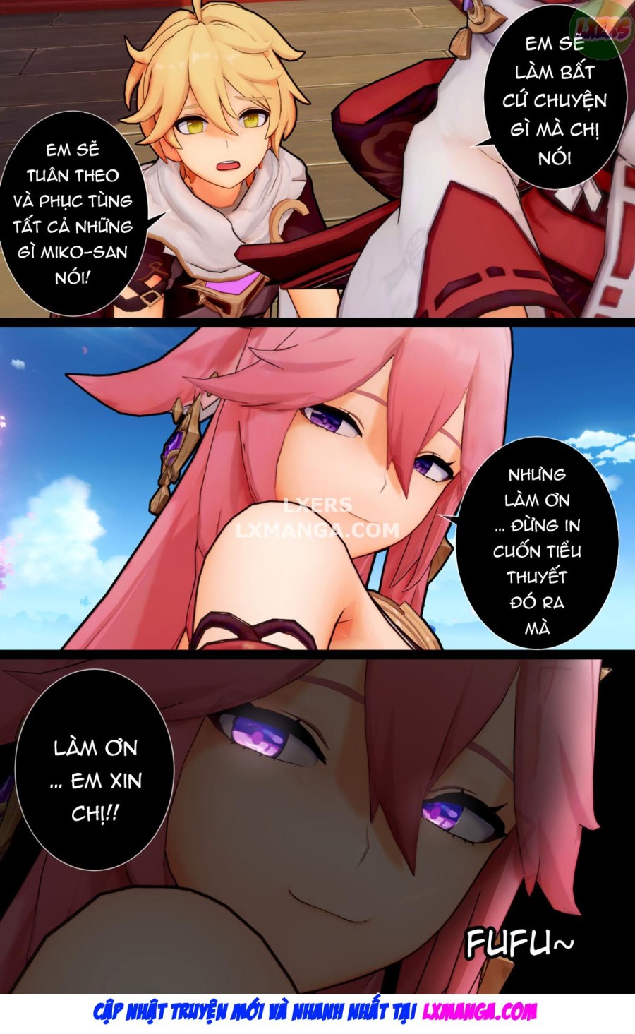 Vixen và con chó con của nó 