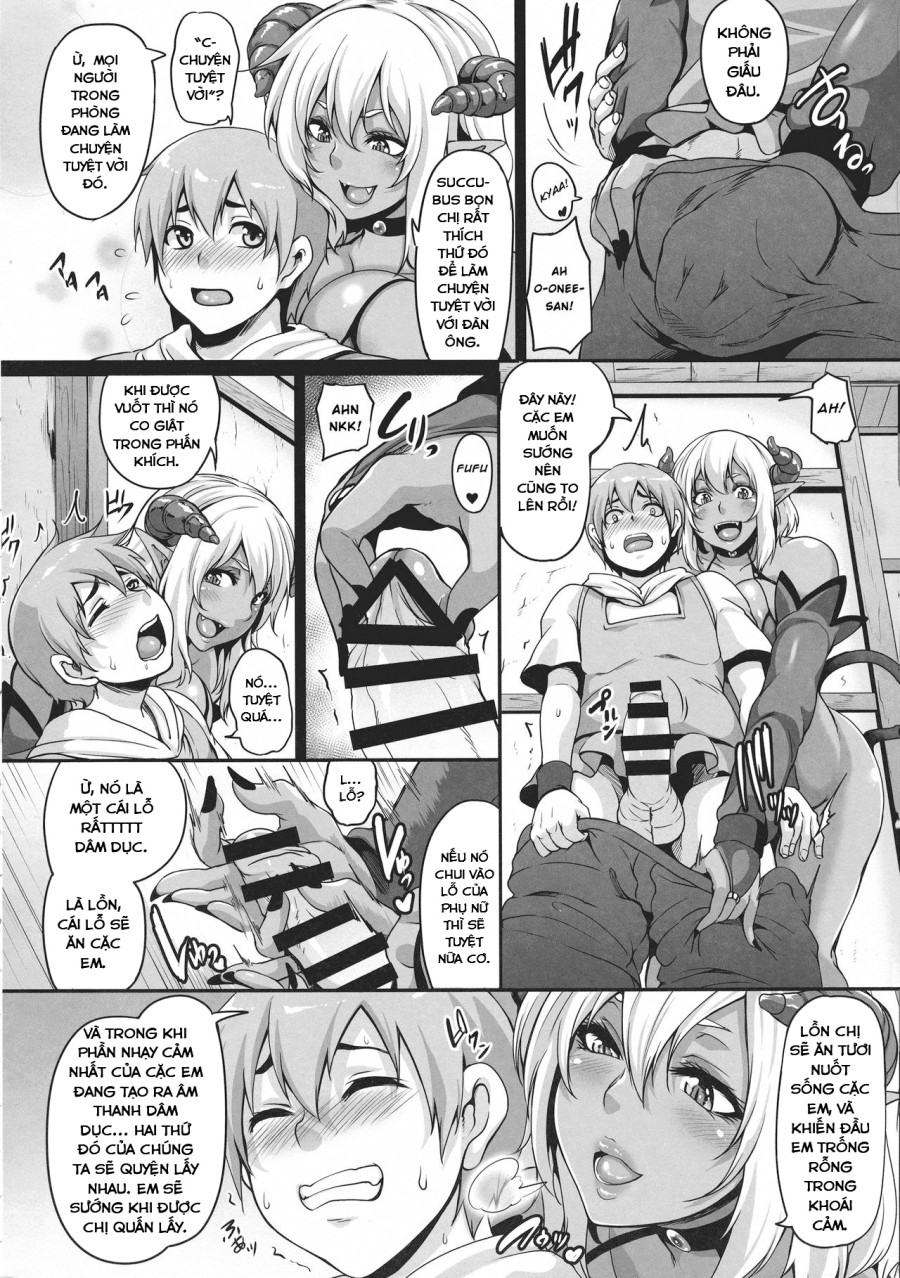 Tinh dịch tìm kiếm Succubus 2 Shota ăn thịt chị gái Succubus 