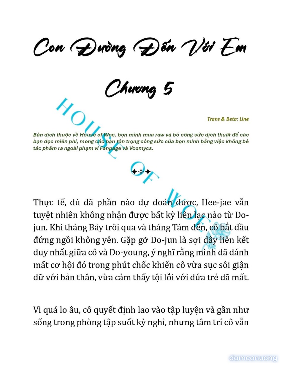[NOVEL] CON ĐƯỜNG ĐẾN VỚI EM 