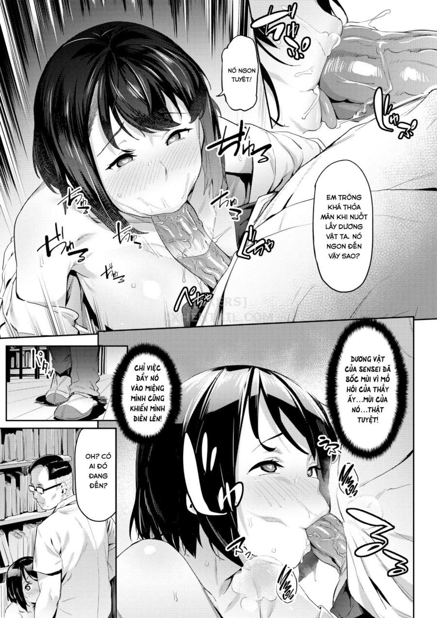 Akogare no Senpai - Pussy in library 