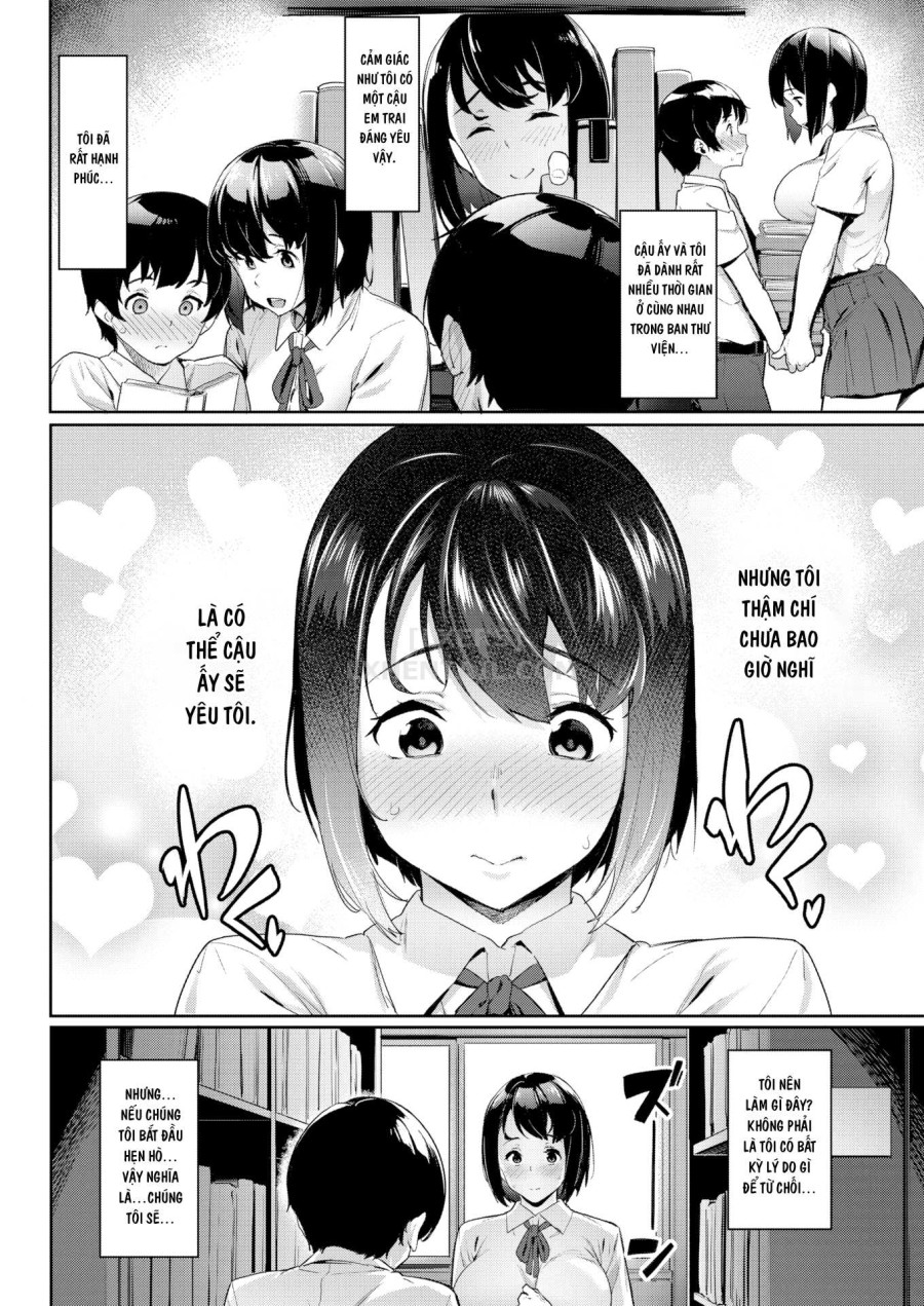 Akogare no Senpai - Pussy in library 