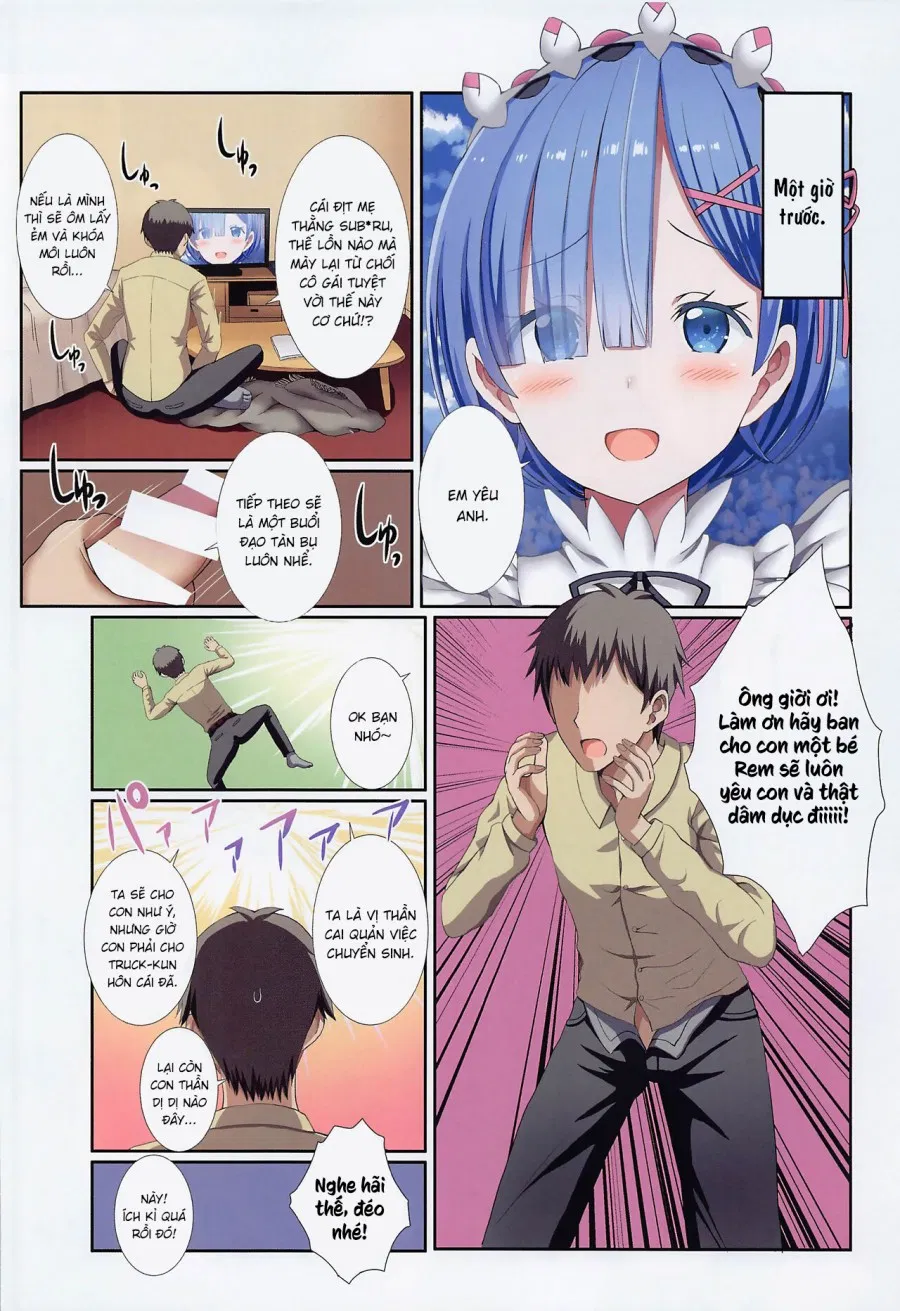 Chịch cosplay cùng Rem 