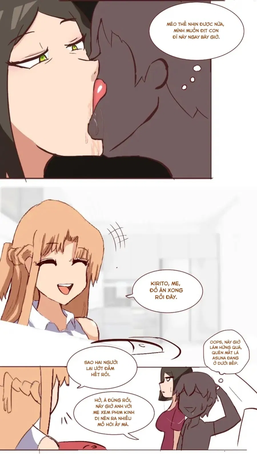 Kirito và mẹ Asuna 