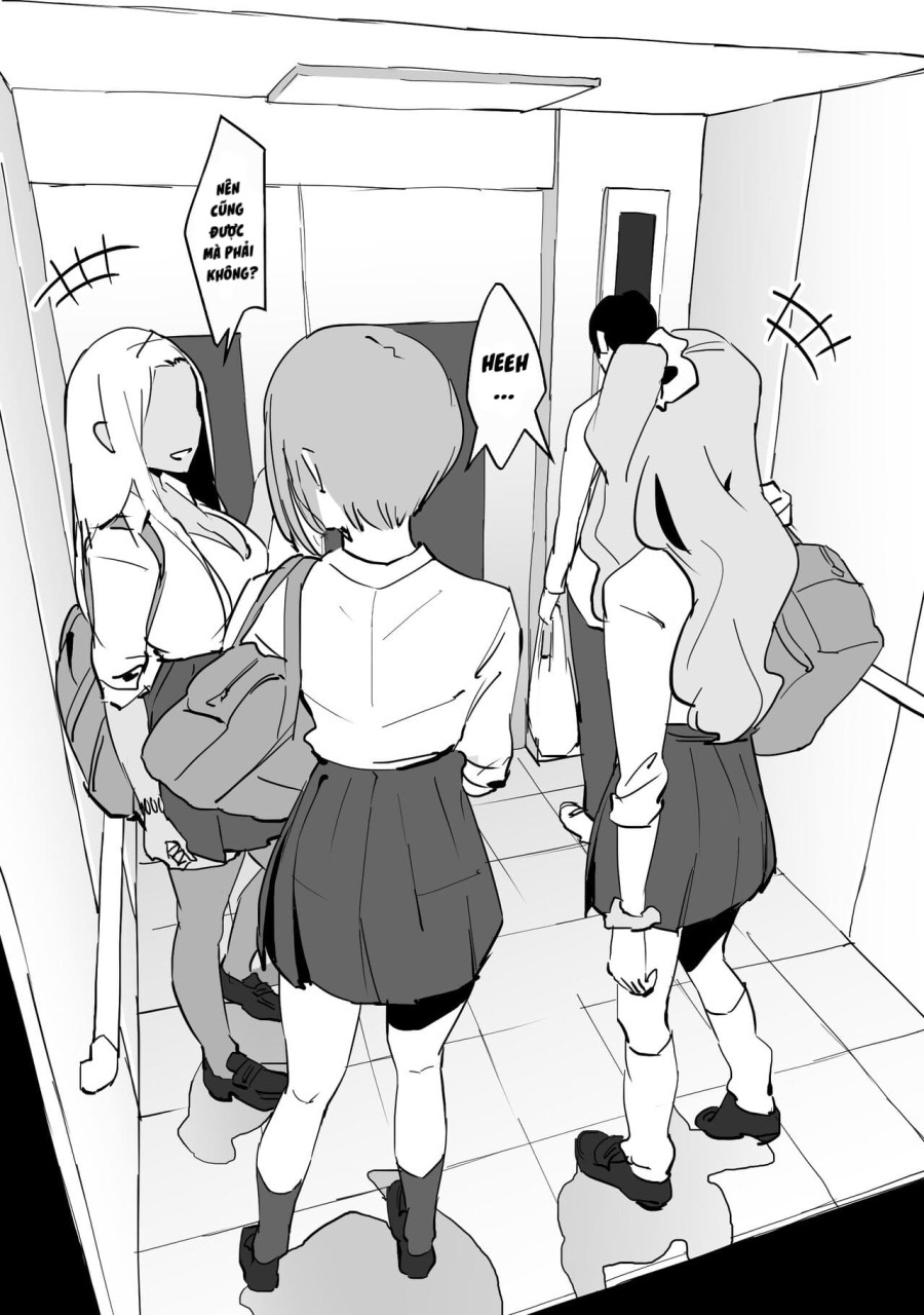 Bị mắc kẹt trong thang máy cùng các em gyaru 