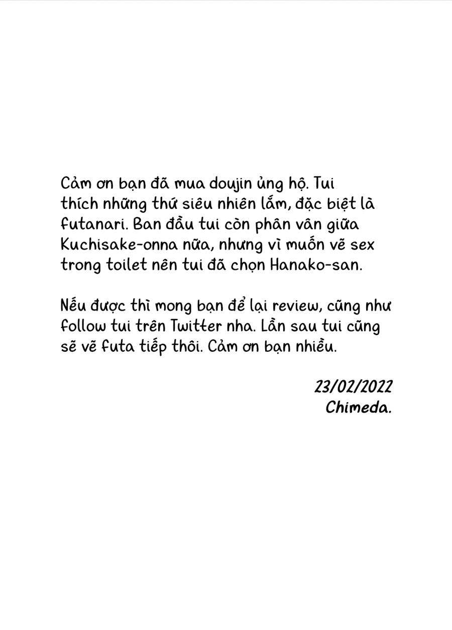 Mình, WC, và futanari Hanako-san 