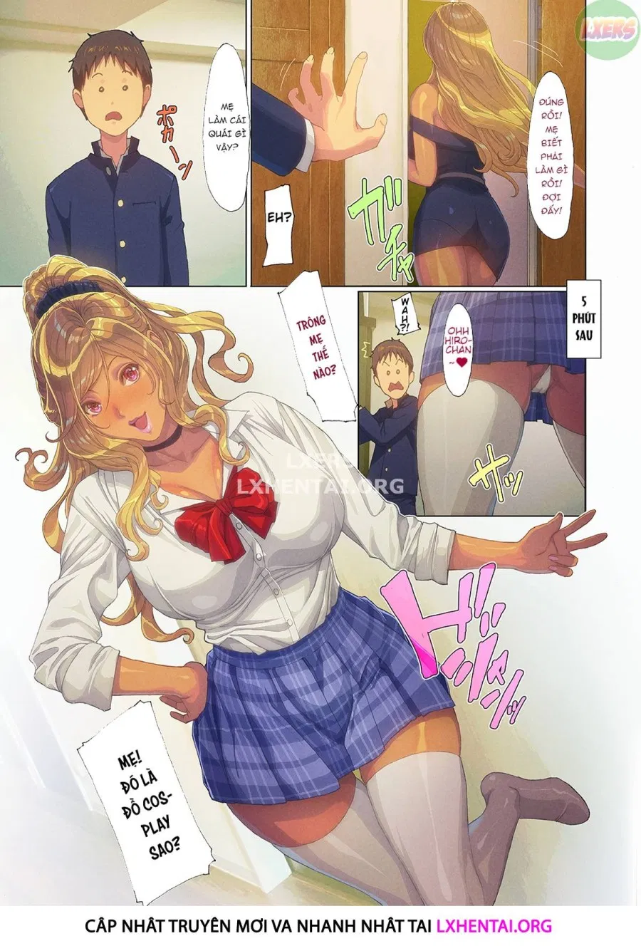 Mẹ Gyaru xuất hiện ở nhà tôi!! 