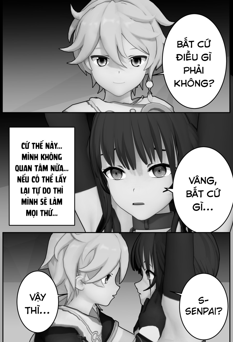 Hậu bối bé bỏng dễ thương của tôi không còn bướng bỉnh nữa! (Genshin Impact) 