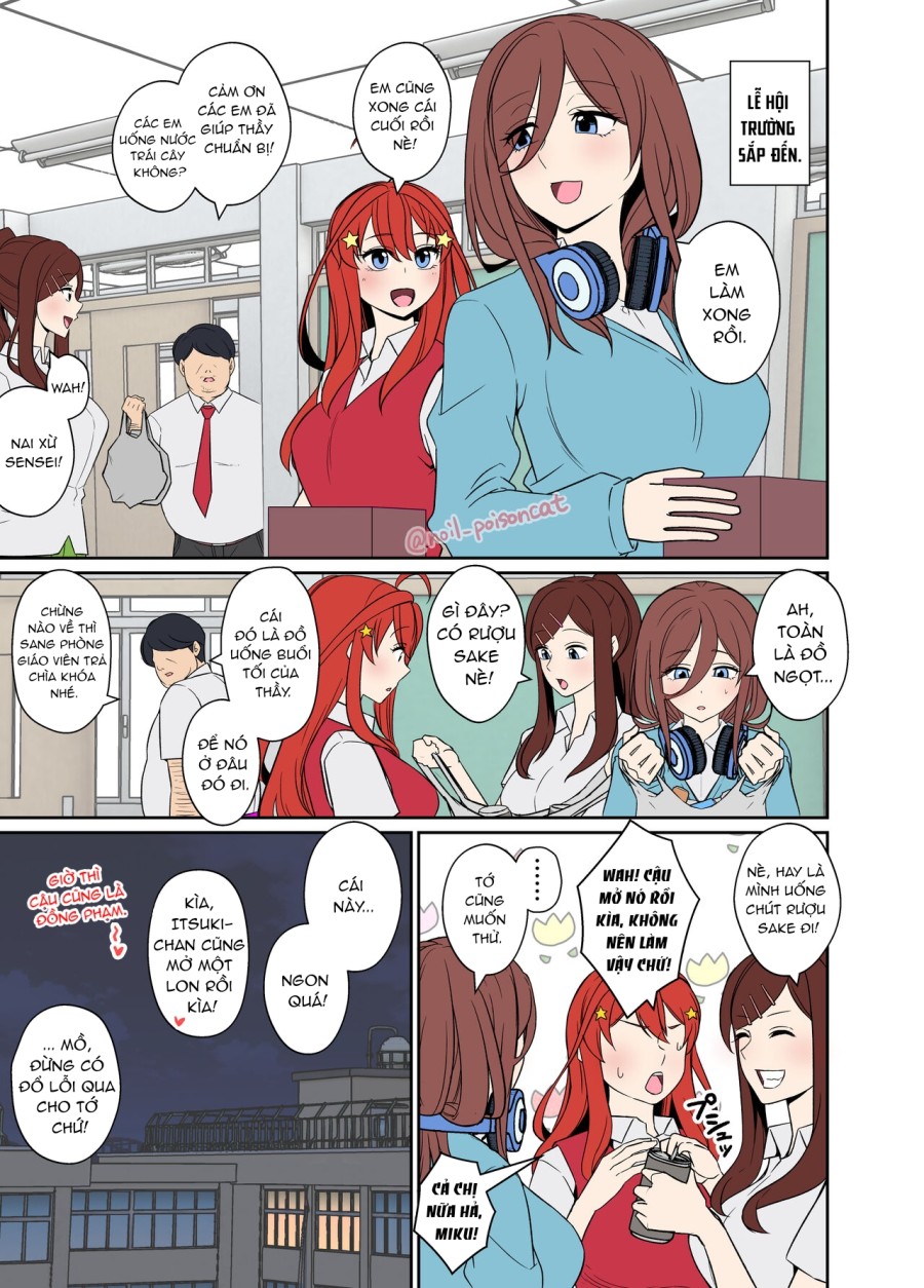 Câu chuyện về việc làm điều xấu với Nakano Miku say rượu 