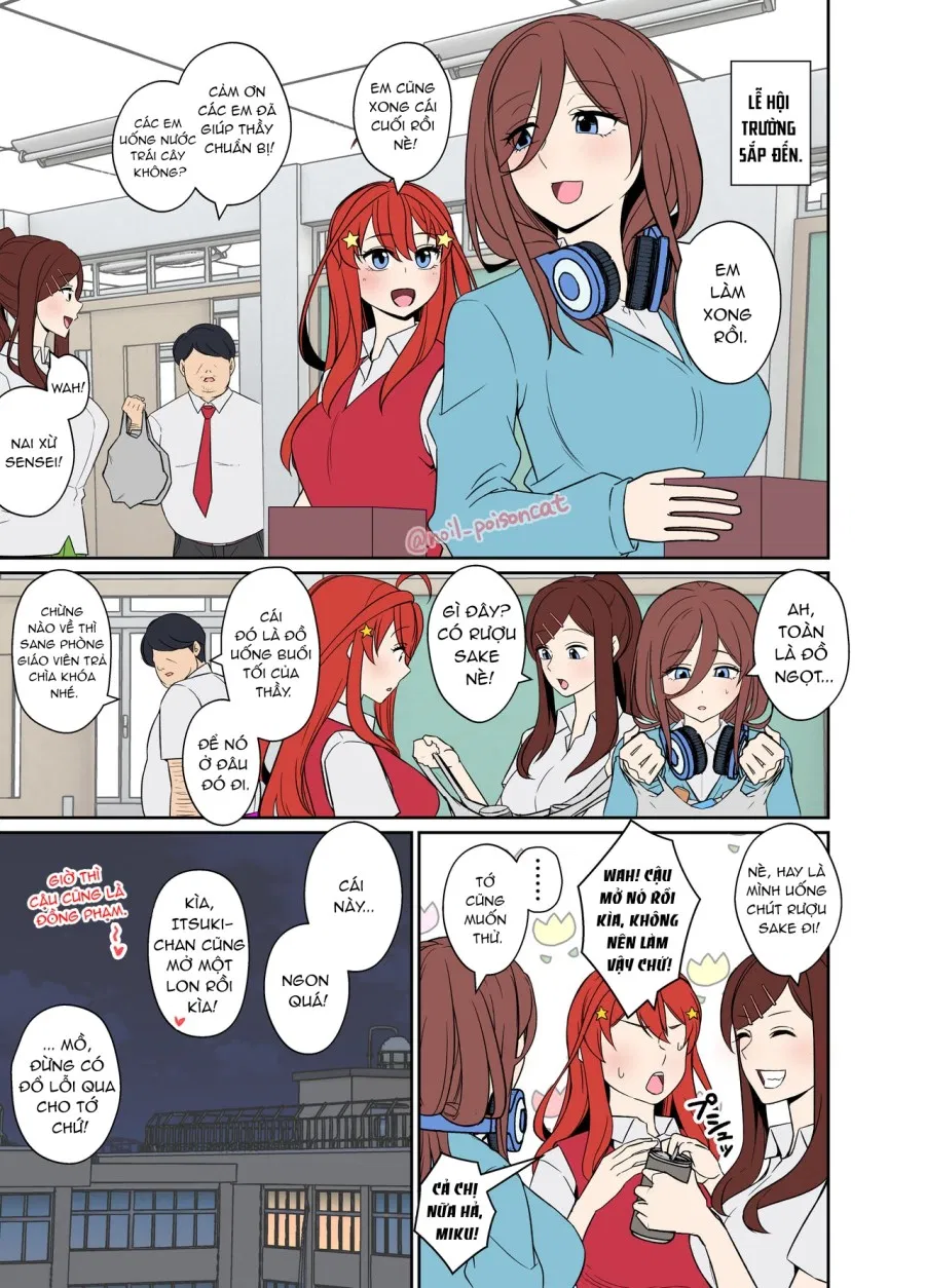 Câu chuyện về việc làm điều xấu với Nakano Miku say rượu 