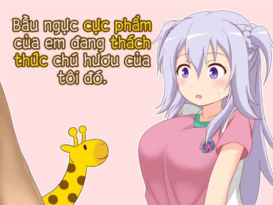 Bầu ngực cực phẩm của e đang thách thức chú hươu của tôi đó 
