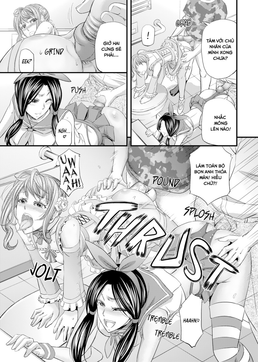 Gangbang cùng với Idolized Shemale Cosplayer 