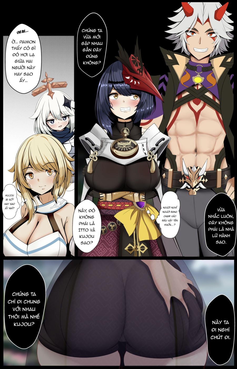 Kojou Sara và Arataki Itto 