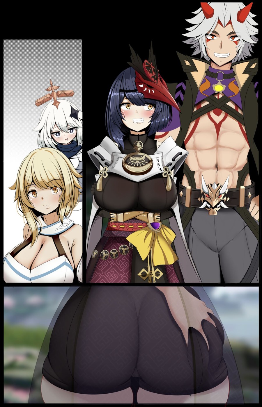 Kojou Sara và Arataki Itto 