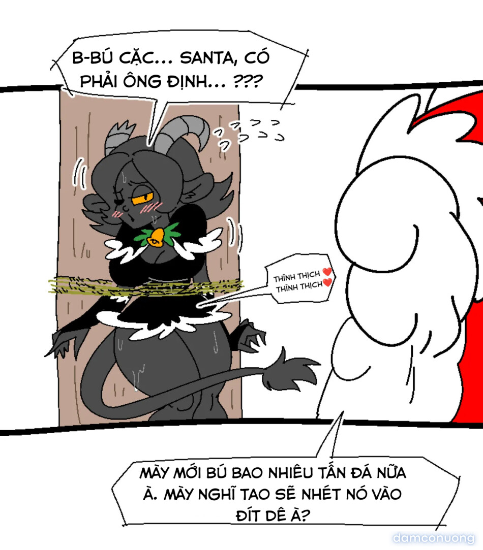 Christmas Devil, Krampus's thick pussy flesh and soft, extra-large mamma sac 