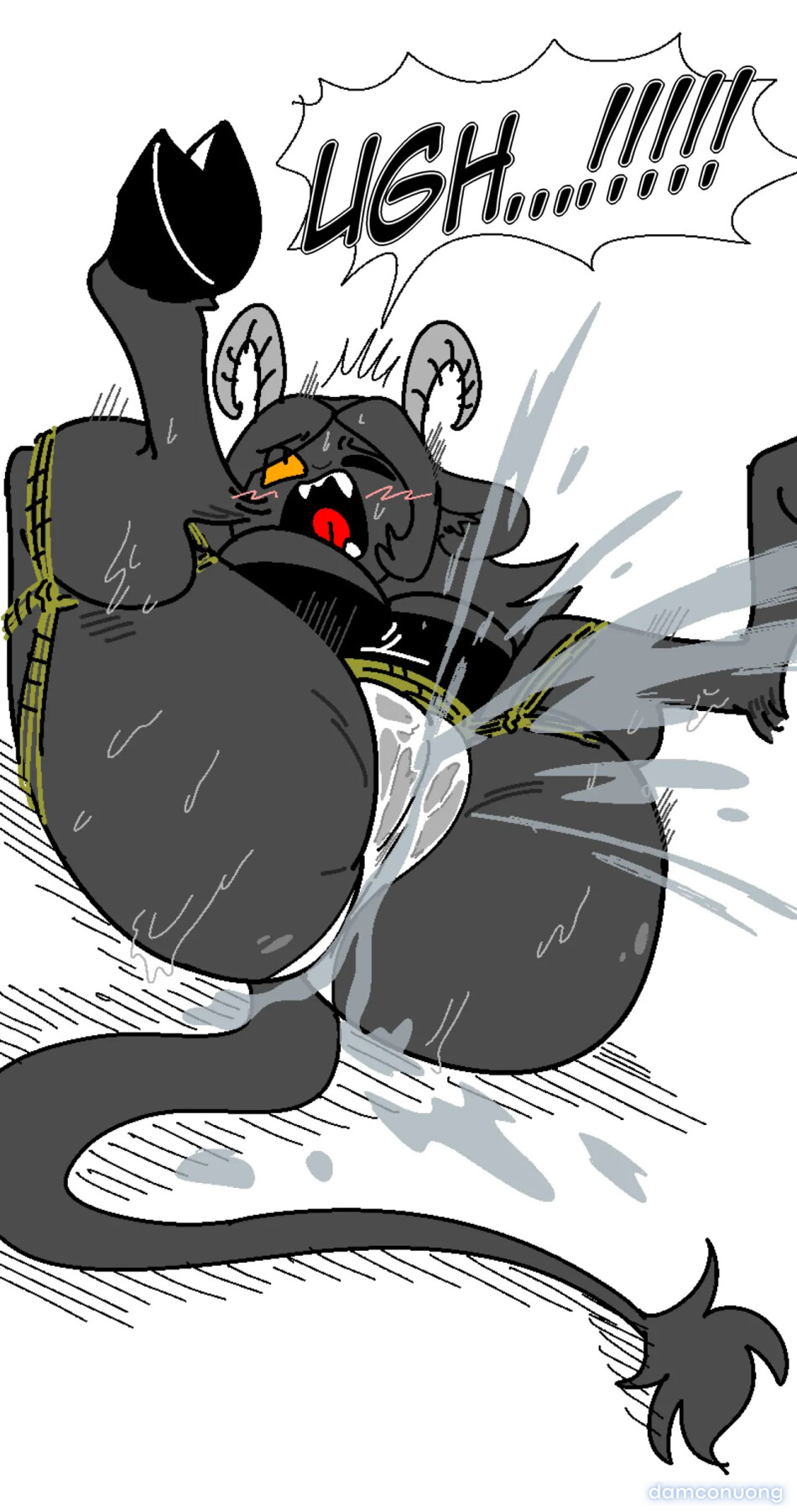 Christmas Devil, Krampus's thick pussy flesh and soft, extra-large mamma sac 