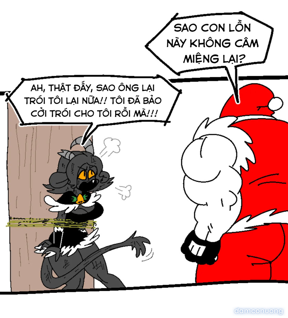 Christmas Devil, Krampus's thick pussy flesh and soft, extra-large mamma sac 