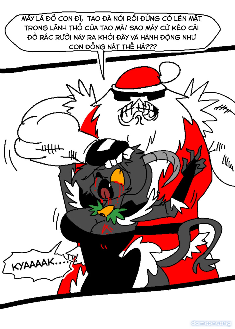 Christmas Devil, Krampus's thick pussy flesh and soft, extra-large mamma sac 