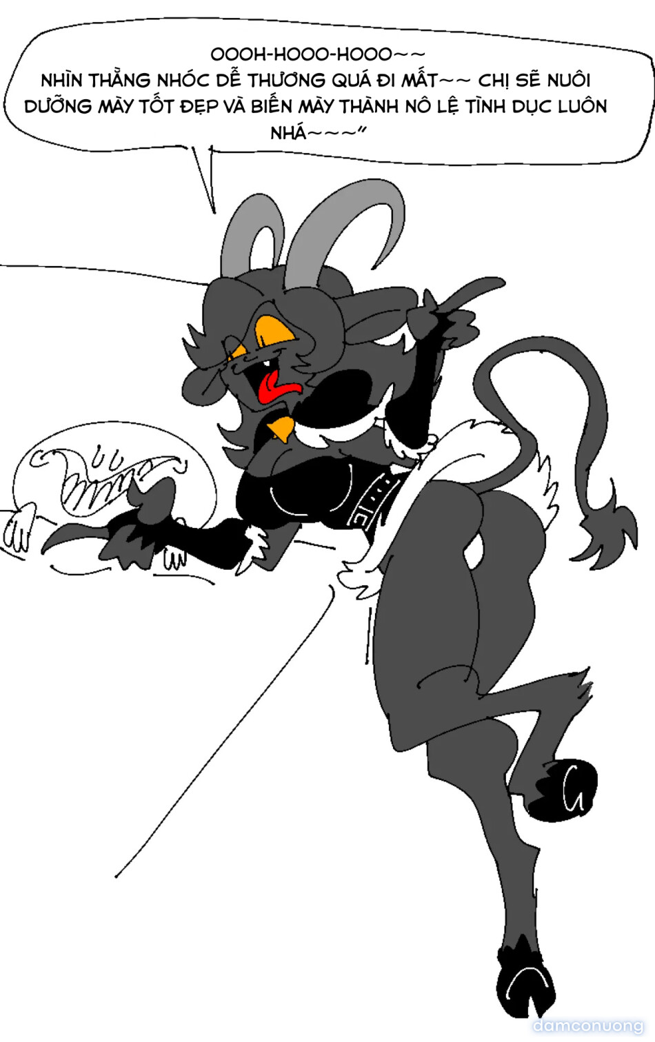 Christmas Devil, Krampus's thick pussy flesh and soft, extra-large mamma sac 