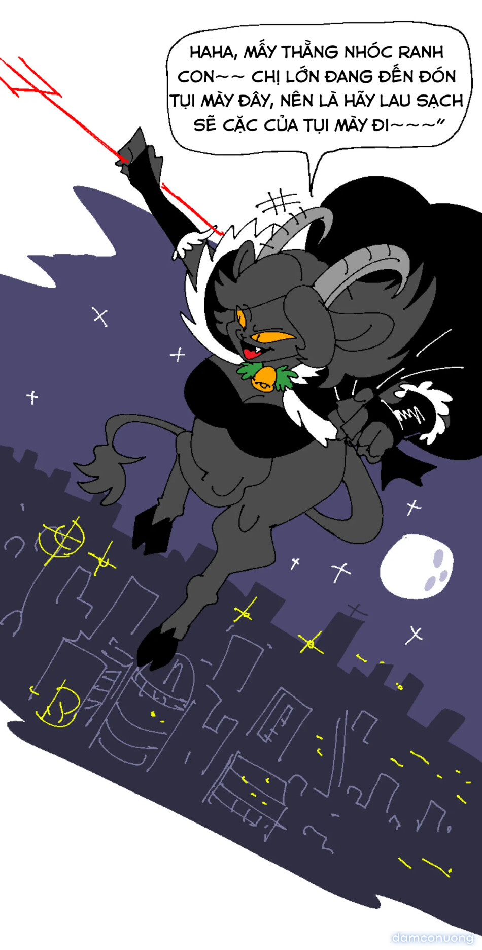 Christmas Devil, Krampus's thick pussy flesh and soft, extra-large mamma sac 