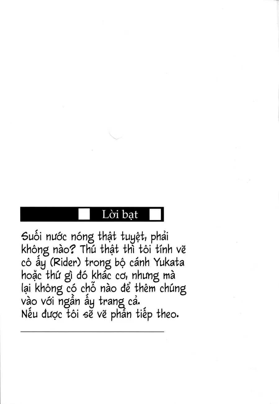 Suối nước nóng cùng Rider-san 