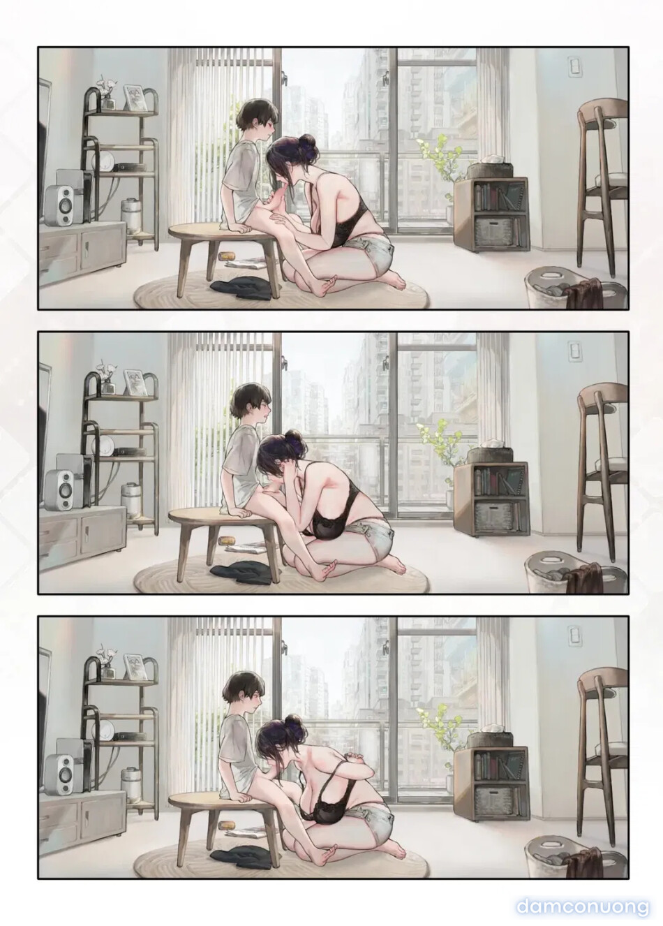 Vợ của người hàng xóm có vẻ buồn chán khi ở nhà vào ngày nghỉ 