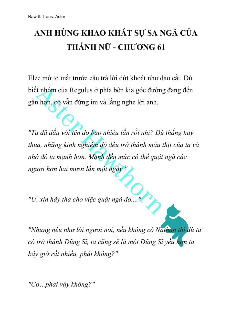 [NOVEL] Anh Hùng Khao Khát Sự Sa Ngã Của Thánh Nữ 