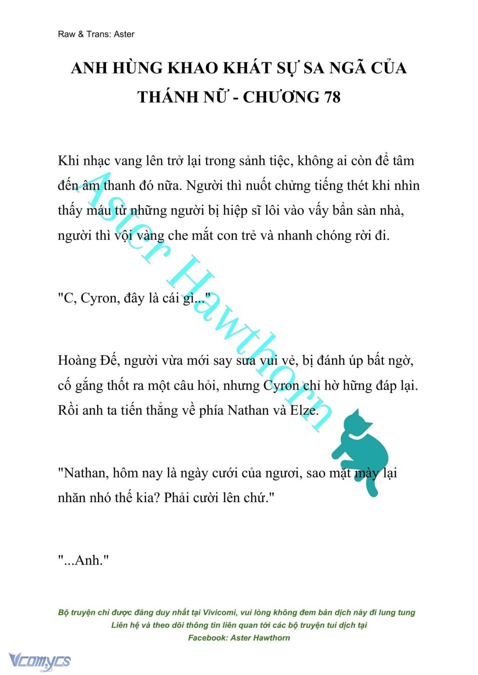 [NOVEL] Anh Hùng Khao Khát Sự Sa Ngã Của Thánh Nữ 