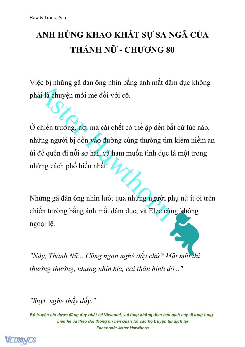 [NOVEL] Anh Hùng Khao Khát Sự Sa Ngã Của Thánh Nữ 