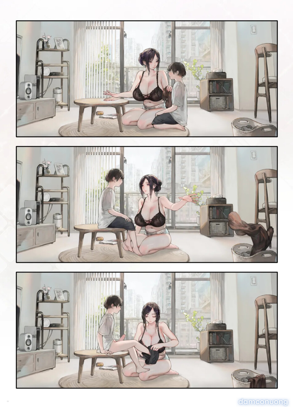 Người vợ hàng xóm trông có vẻ rảnh rỗi ở nhà vào ngày nghỉ 