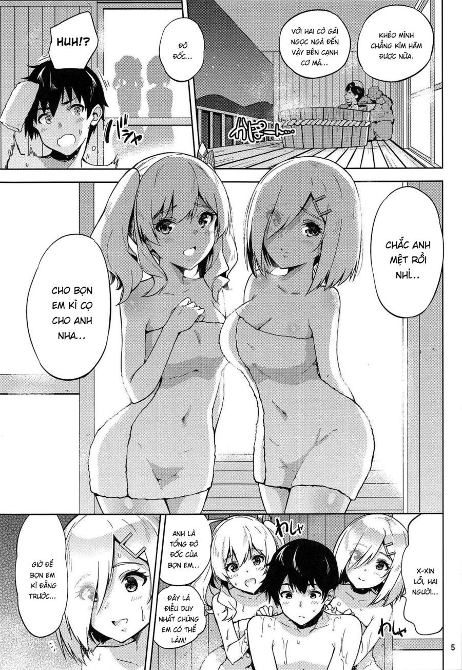 Kashima và Hamakaze ở suối nước nóng 